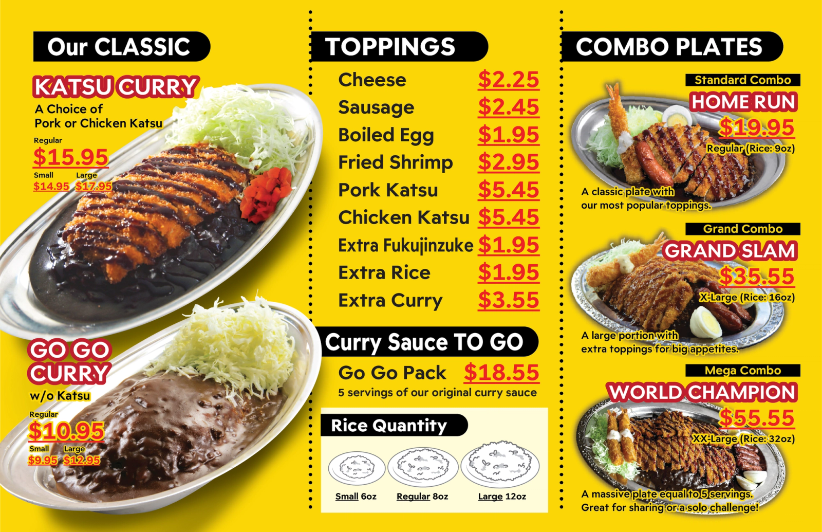 Go! Go! Curry Makes Its West Coast Debut! menu