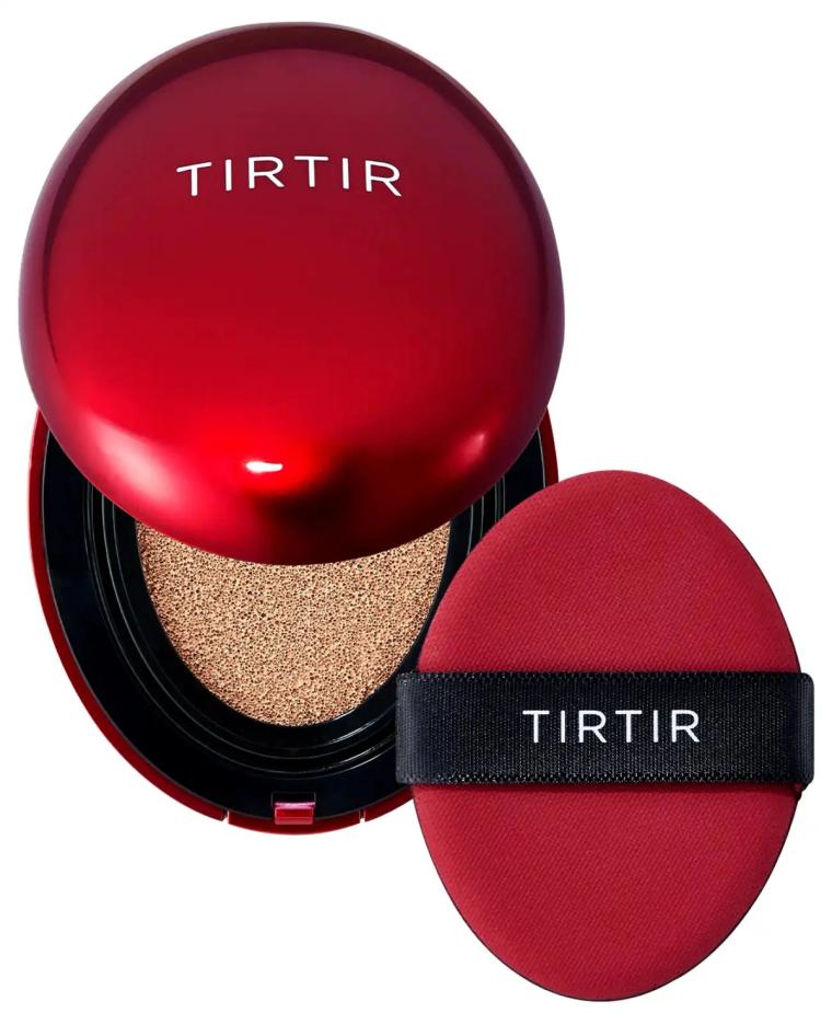 TIRTIR cushion compact foundation with red case and applicator puff