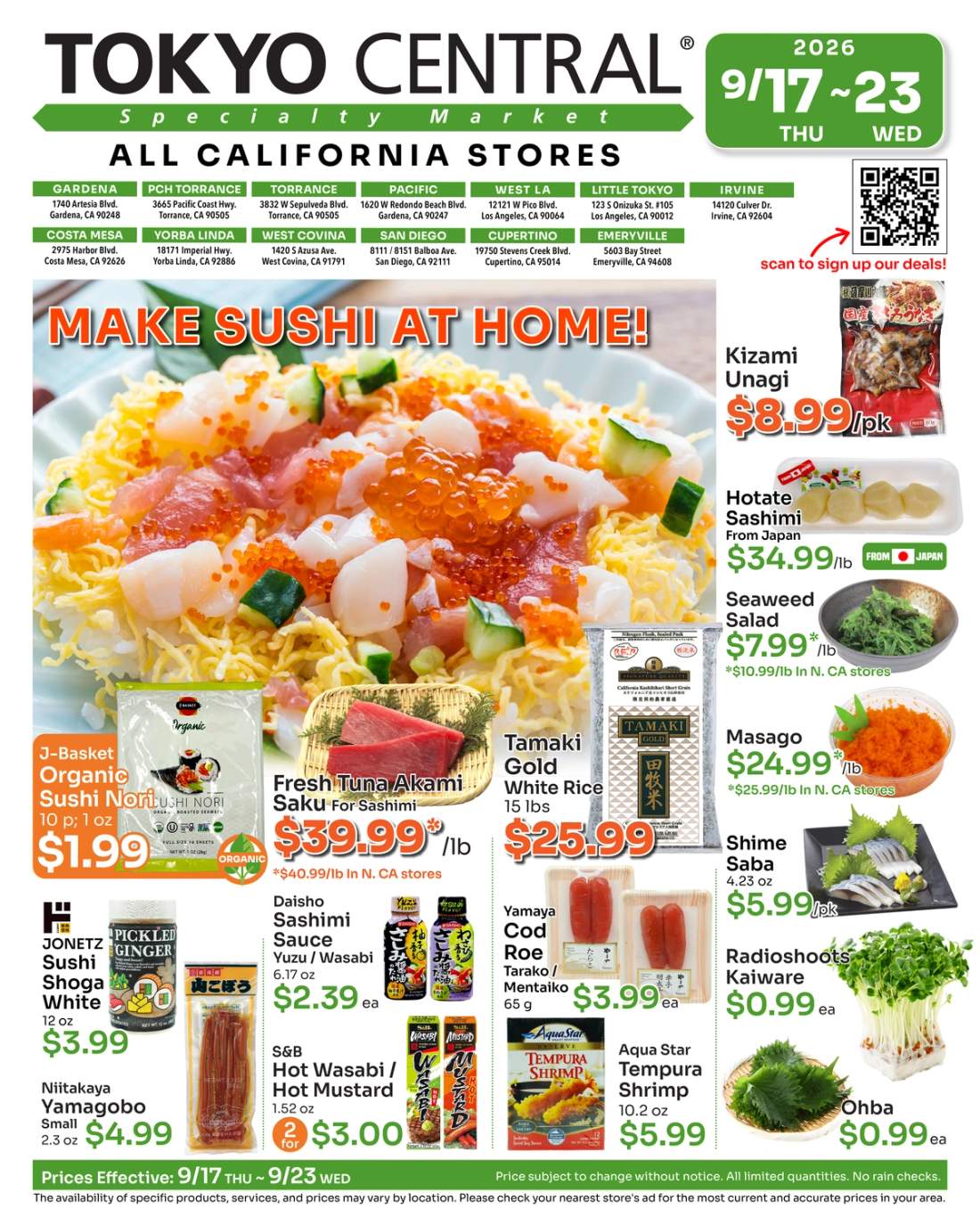Weekly Ad 9/17–9/23, page 1 of 8