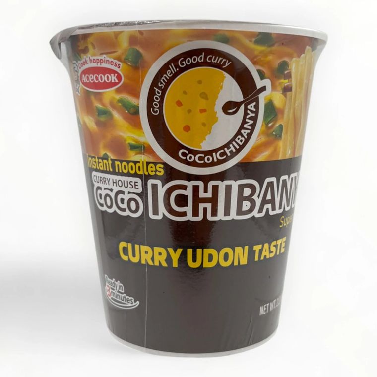 CoCo Ichibanya instant curry udon noodles cup, Japanese convenience food
