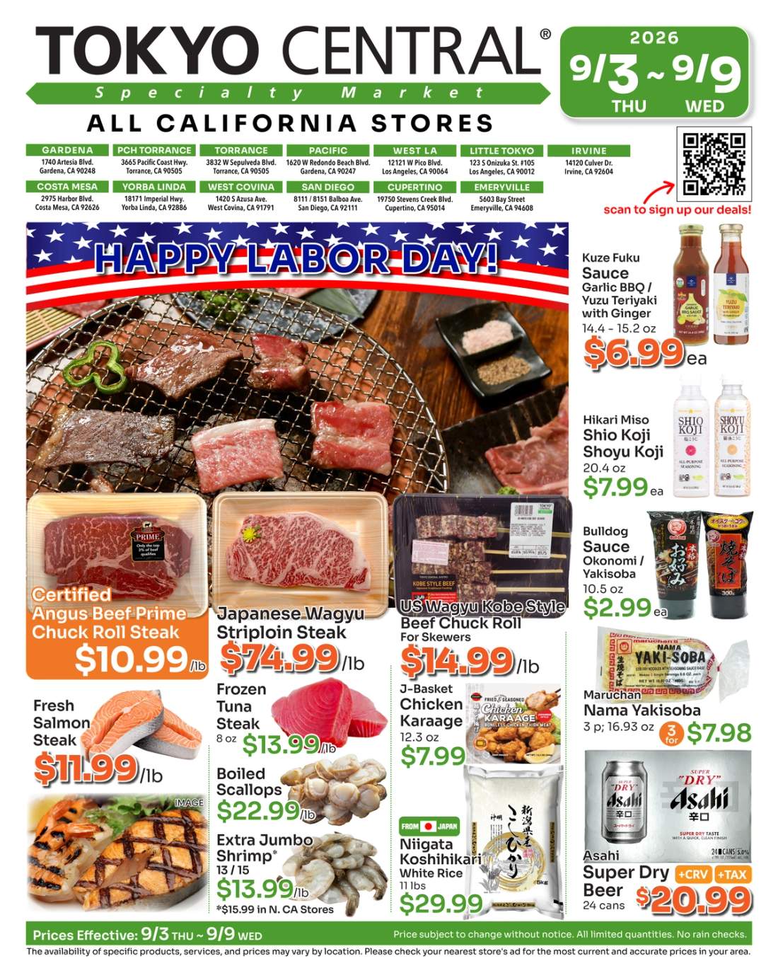 Weekly Ad 9/3 Page 1 of 8