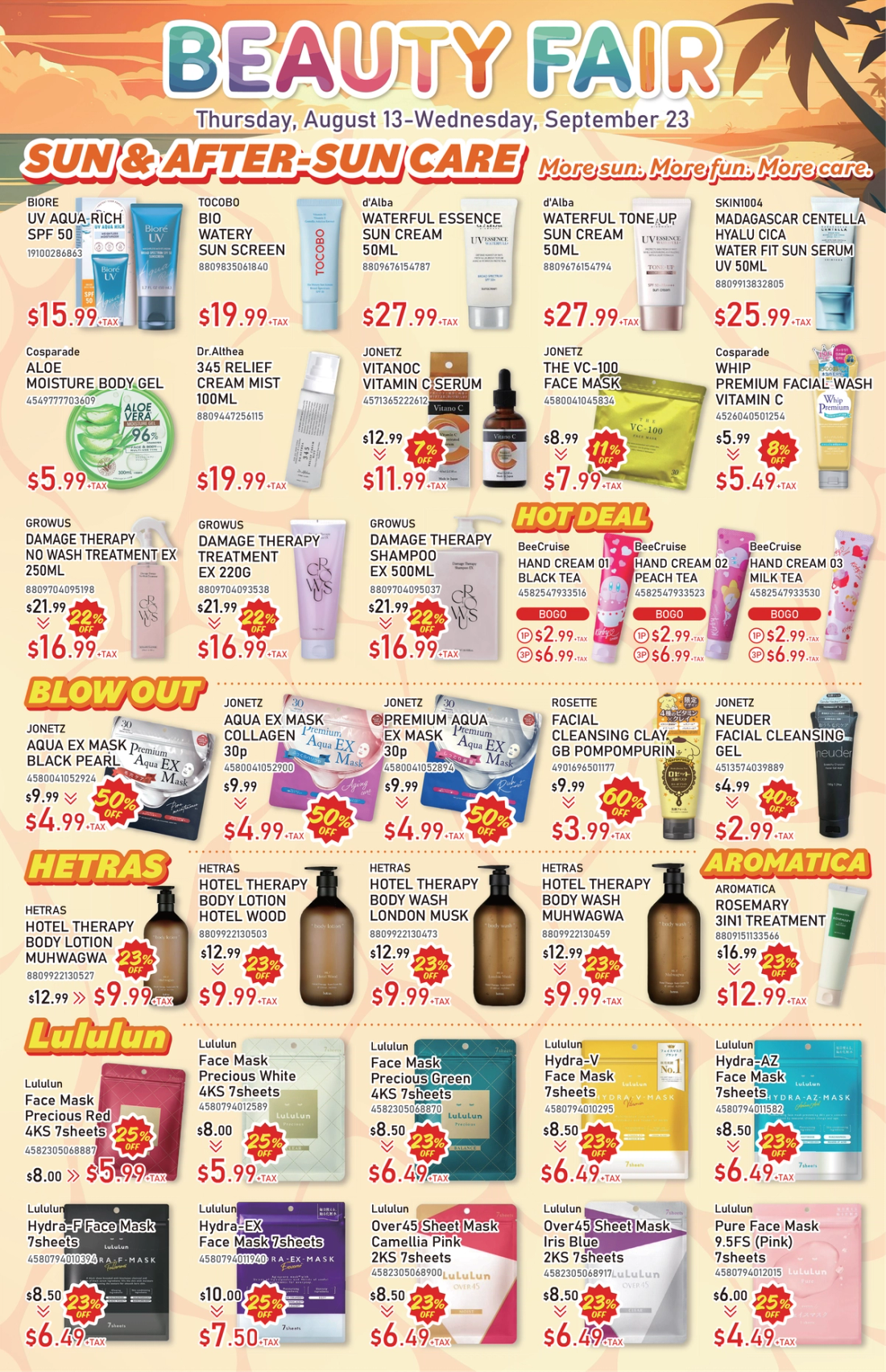 Beauty Fair: 8/13 ~ 923 Flyer