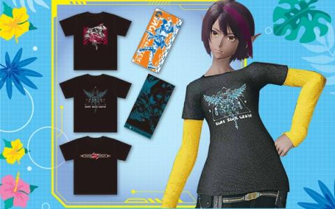 Phantasy Star Online 2 New Genesis x Tokyo Central Marukai collaboration merchandise announcement featuring apparel and accessories