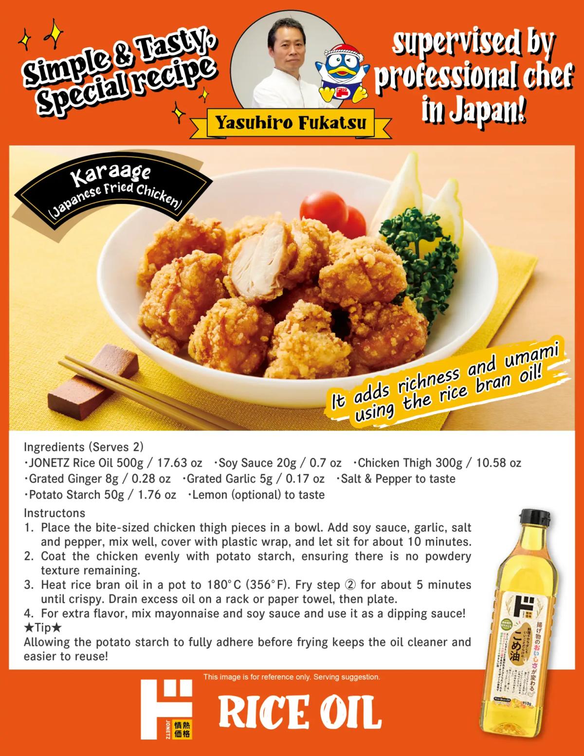 Fukatsu chef Karaage Recipe