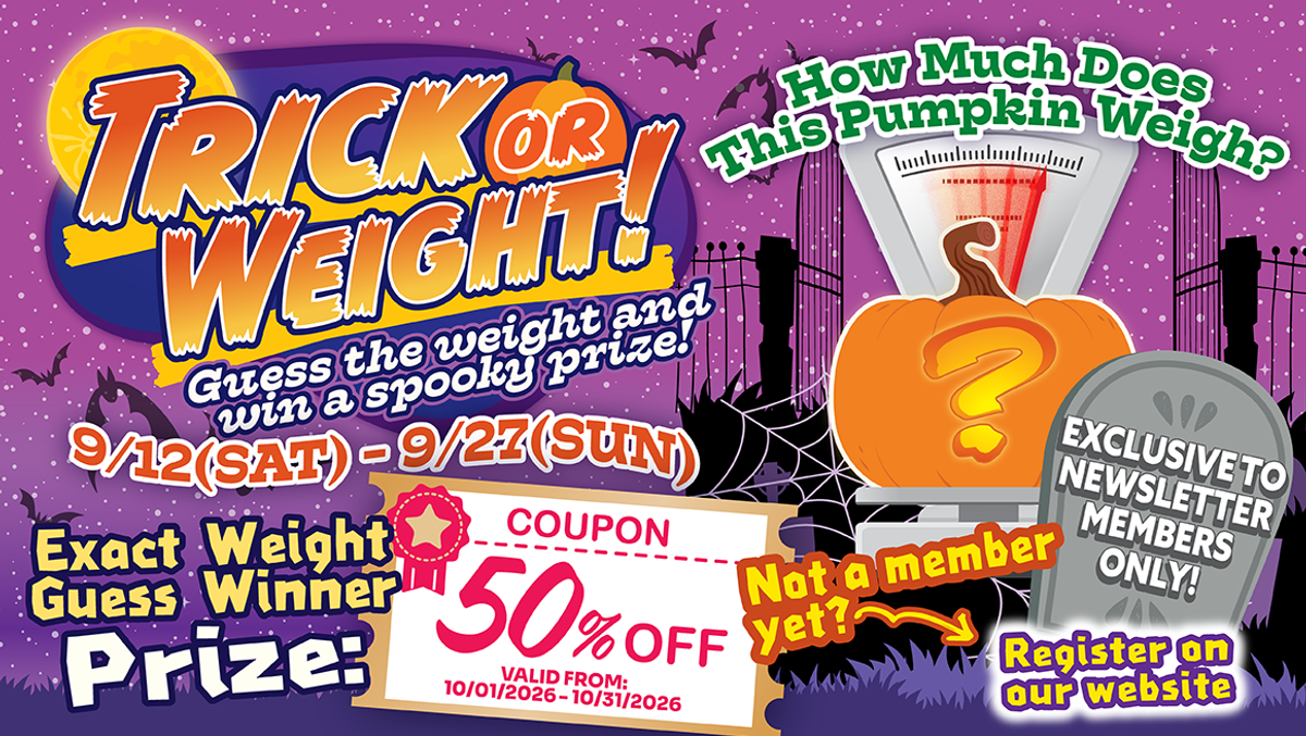 Tokyo Central Trick or Weight from September 12th to 27th