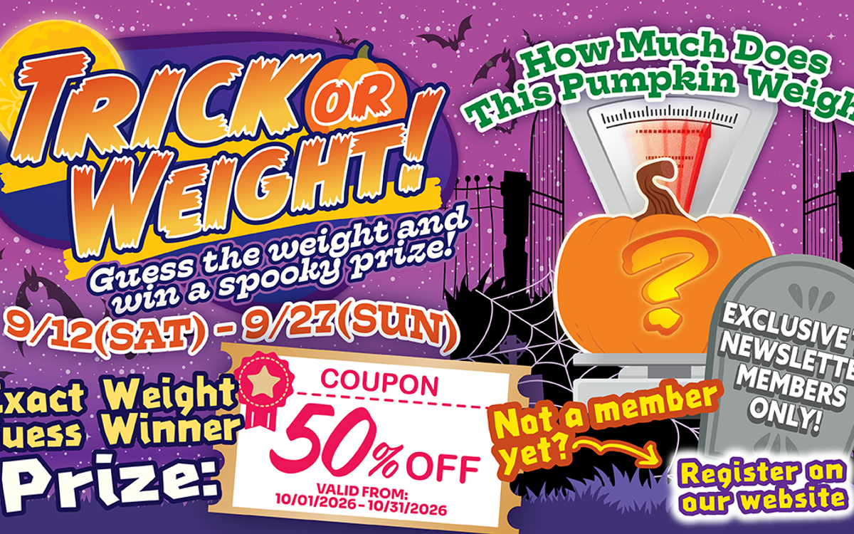 Tokyo Central Trick or Weight from September 12th to 27th